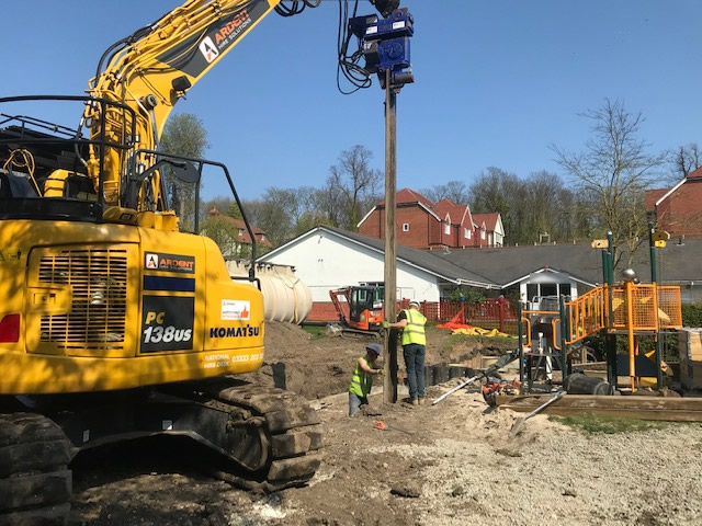 Second excavation prepared and shored